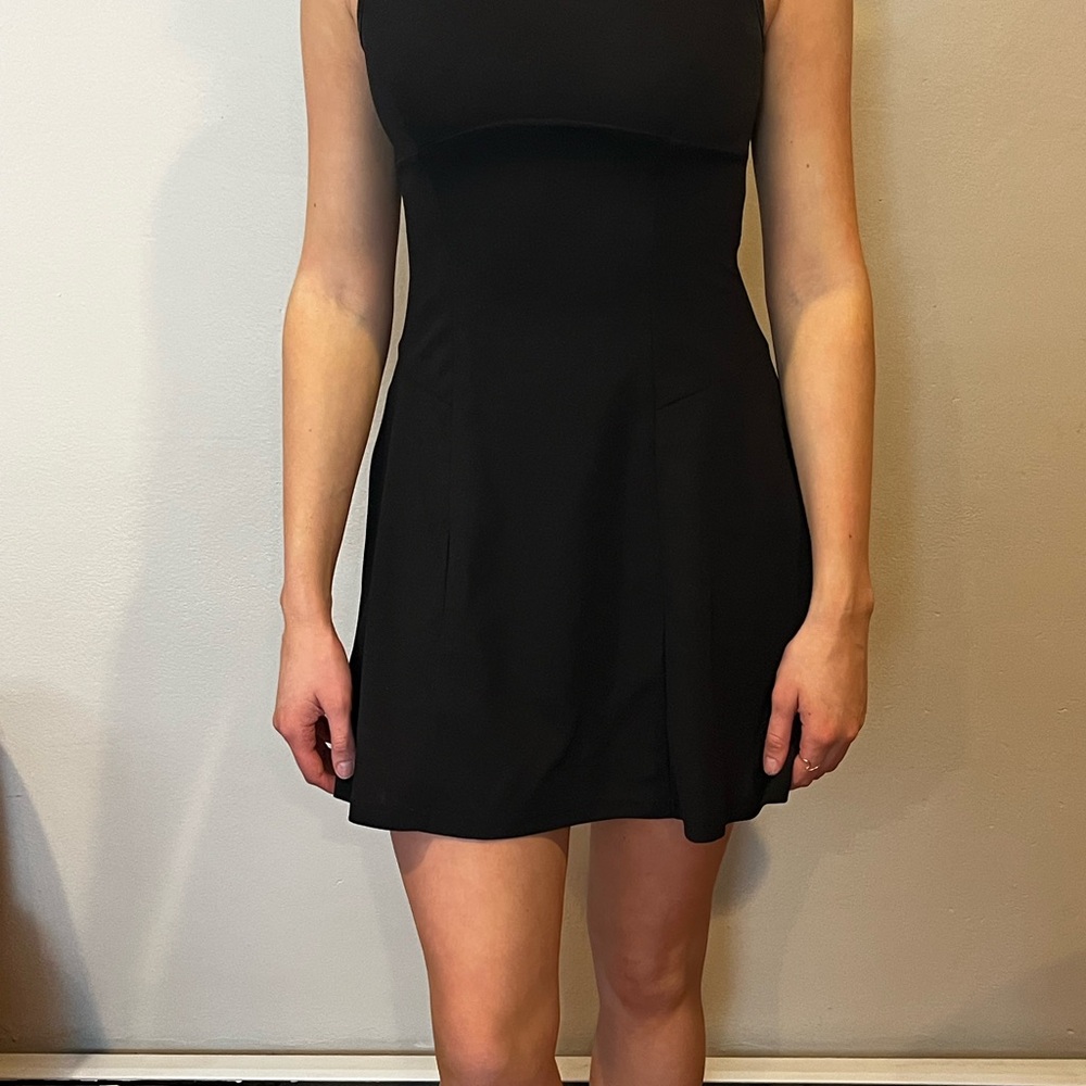 SHEIN Black Sleeveless Mini Fit and Flare Dress